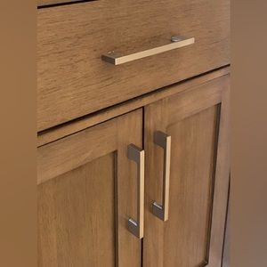 Drawer Pulls / Handles in Brushed Nickel - set of 7